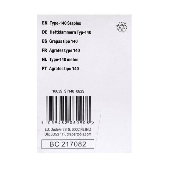 Draper Type-140 Staples 8mm 5000 Pack image number 5