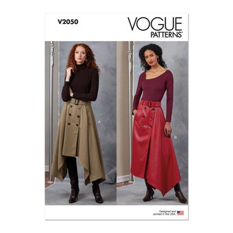 Vogue Women's Skirt and Belt Sewing Pattern V2050 (B5 8-16)