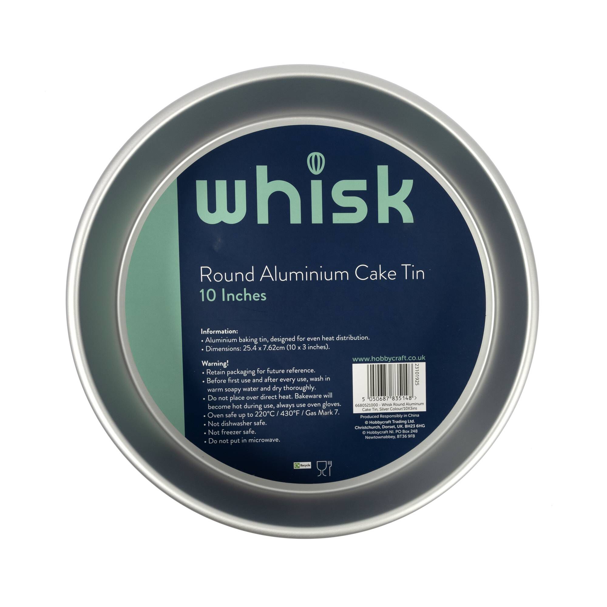 Whisk Round Aluminium Cake Tin 10 x 3 Inches Hobbycraft