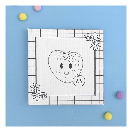 Mini Strawberry Colour-in Canvas image number 1