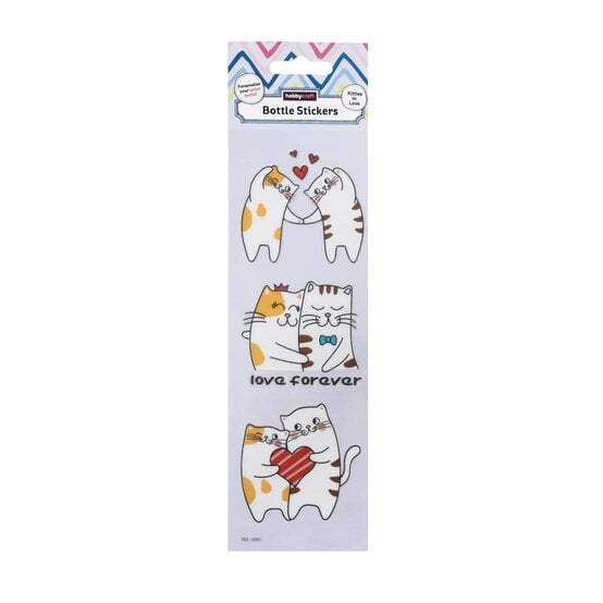 Kitty in Love Bottle Stickers image number 1