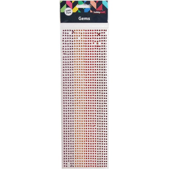 Mixed Red Adhesive Gems 3mm 1080 Pack image number 3