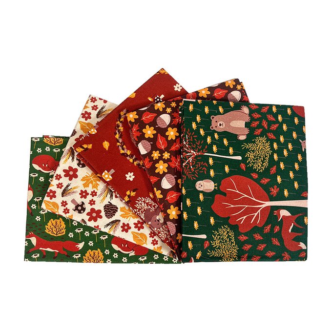 Wildwood Cotton Fat Quarters 5 Pack Hobbycraft