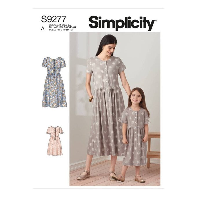 Simplicity Women and Kids’ Dress Sewing Pattern S9277 image number 1