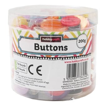 Assorted Jar of Buttons 200g