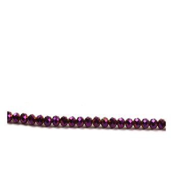 Purple Crystal Faceted Bead String 32 Pieces