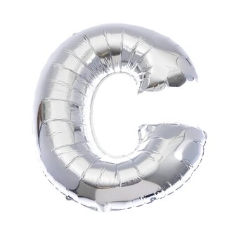 Extra Large Silver Foil Letter C Balloon
