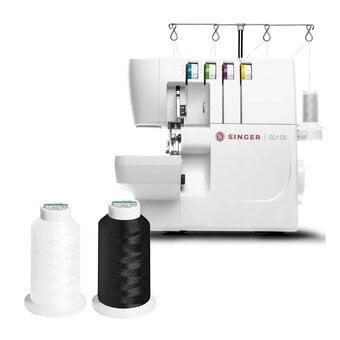 Singer S0105 Overlocker Machine and Threads Bundle