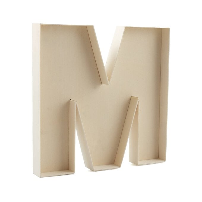 Wooden Fillable Letter M 22cm image number 1