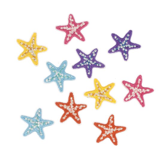 Mini Star Iron-On Motifs 10 Pack image number 1