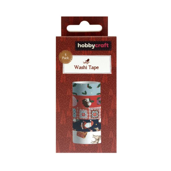 Christmas Washi Tapes 2m 5 Pack image number 4