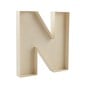 Wooden Fillable Letter N 22cm image number 1
