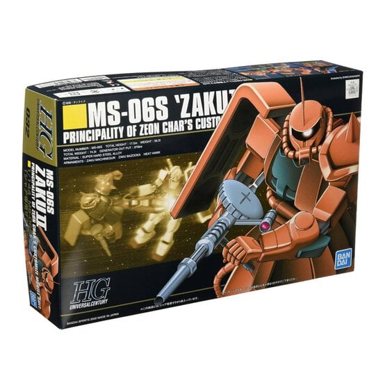 Gunpla HGUC MS-06S Zaku II Model Set 1:144  image number 1