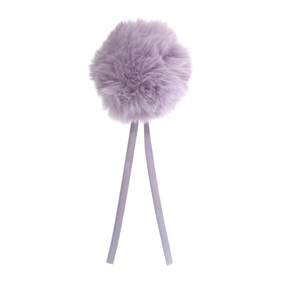 Lilac Faux Fur Pom Pom 11cm  image number 4
