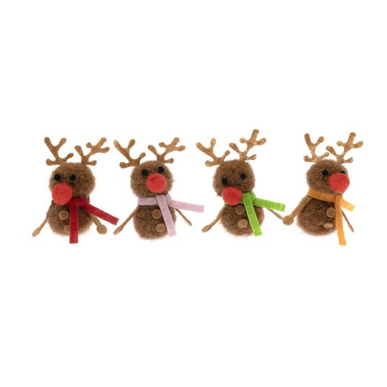 Reindeer Embellishments 4 Pack  image number 2