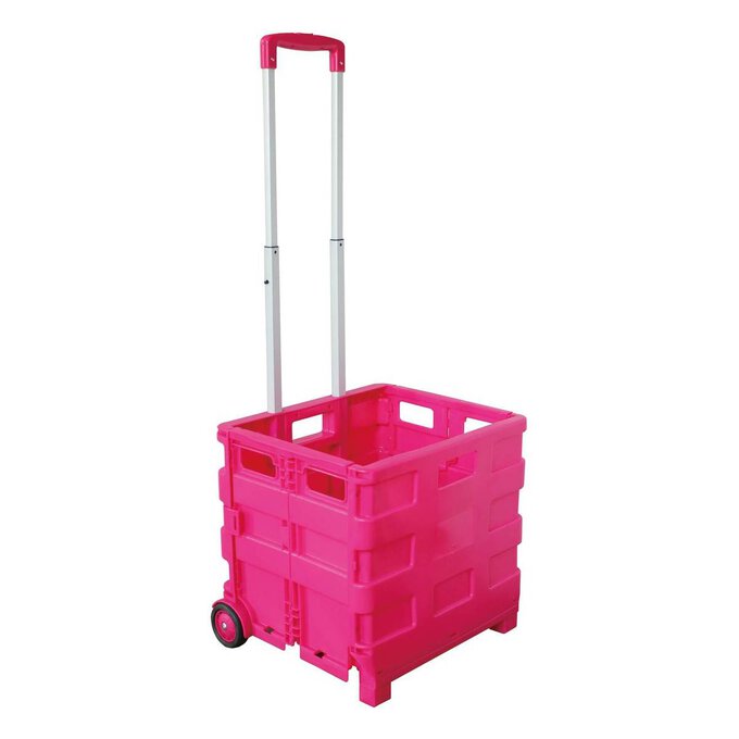 Pink Foldaway Crafters Trolley image number 1