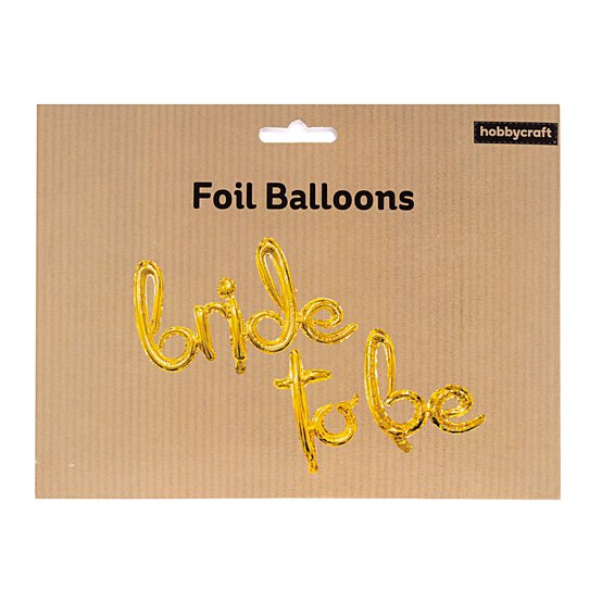 Gold Cursive Bride to Be Foil Balloon Set image number 2