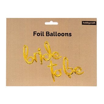 Gold Cursive Bride to Be Foil Balloon Set image number 2
