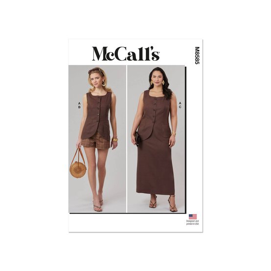 McCall’s Women’s Dress Sewing Pattern M8585 (10-18) image number 1