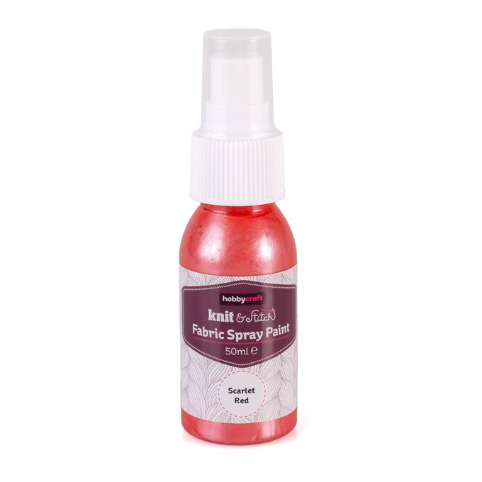 Scarlet Red Fabric Spray Paint 50ml image number 1