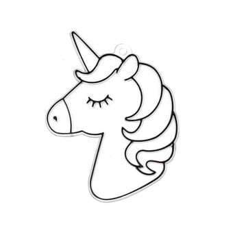 Unicorn Head Plastic Suncatcher