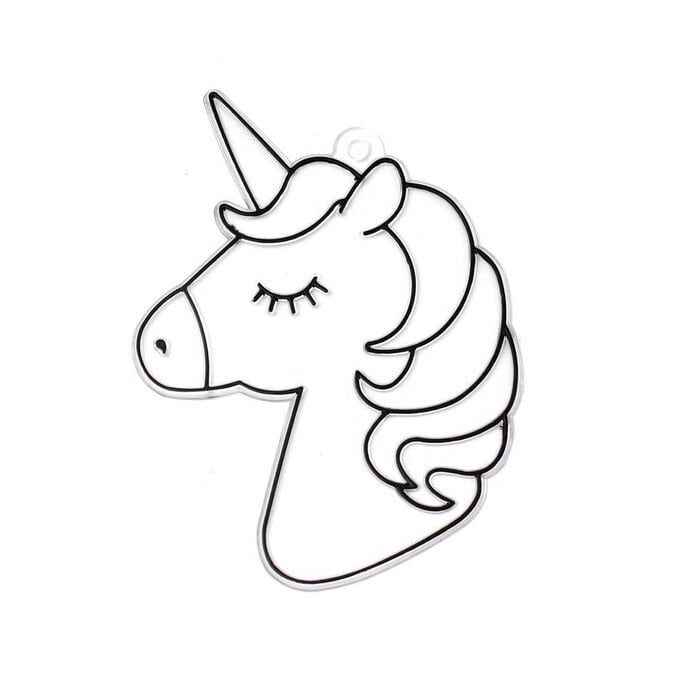 Unicorn Head Plastic Suncatcher image number 1