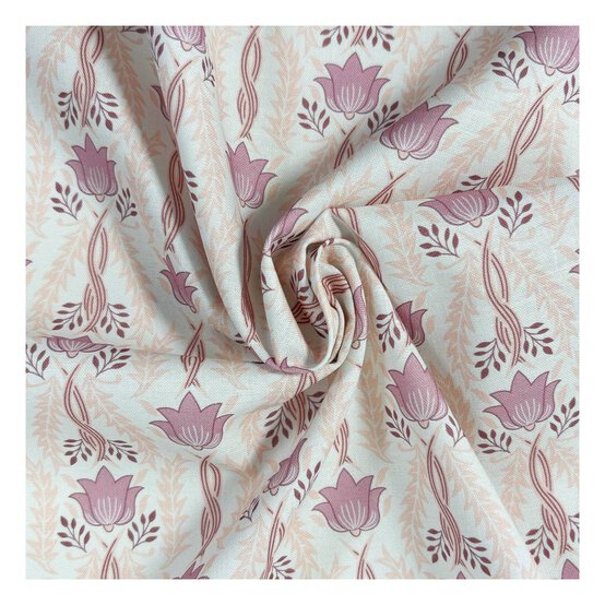 WI Garden Delight Peach Cotton Fabric by the Metre image number 1