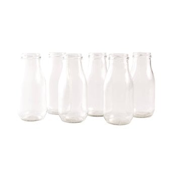 Glass Milk Bottle 250ml 6 Pack