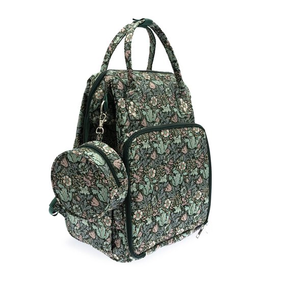Floral Wood Block Rucksack Craft Bag image number 1