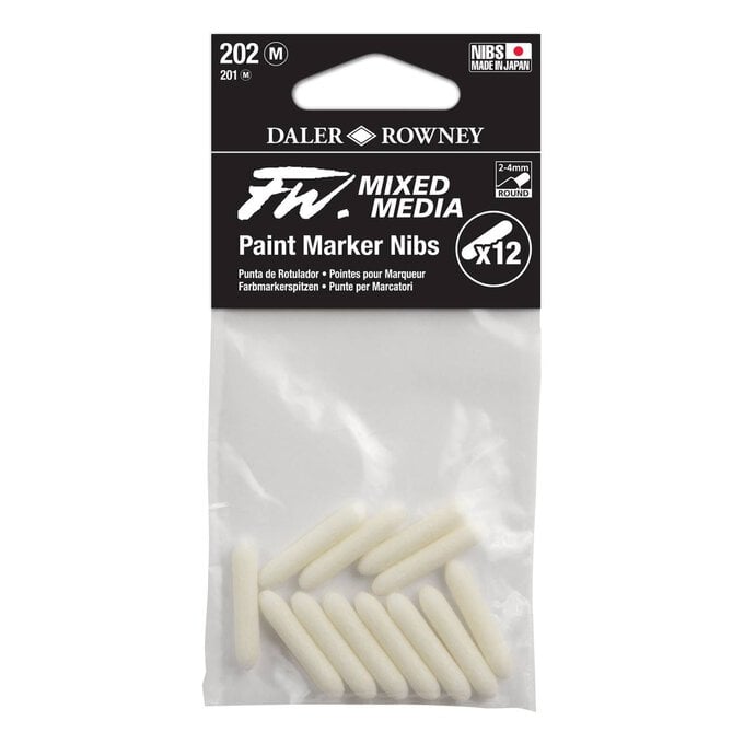 Daler-Rowney FW Round Nibs 2-4mm 12 Pack image number 1