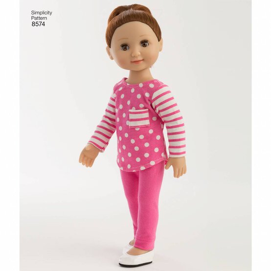 Simplicity Doll Clothes Sewing Pattern 8574 image number 4