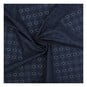 Navy Broderie Anglaise Fabric by the Metre image number 1