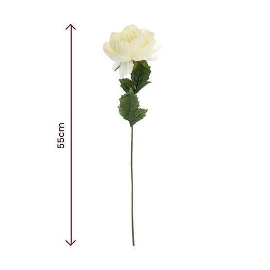 White Peony Stem 55cm image number 5