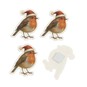 Christmas Robin Card Toppers 4 Pack image number 3