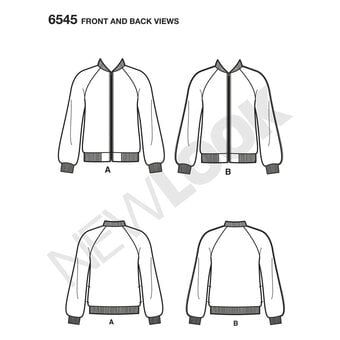 New Look Women's Flight Jacket Sewing Pattern 6545 image number 2