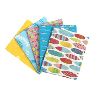 Retro Beach Cotton Fat Quarters 5 Pack