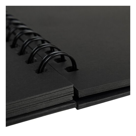 Spiral Bound Black Scrapbook 12 x 12 Inches image number 4