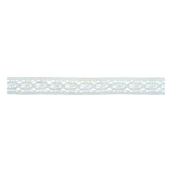 White Crochet Lace Cotton Ribbon 12mm x 5m