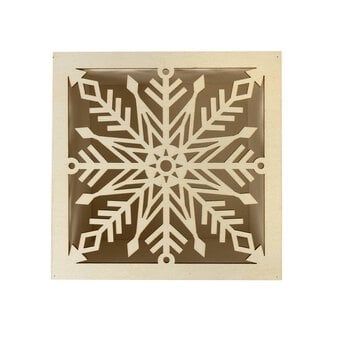 Wooden Snowflake Box 16cm image number 4