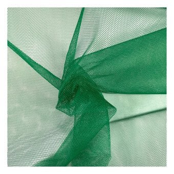 Forest Green Nylon Dress Net Fabric by the Metre | Hobbycraft