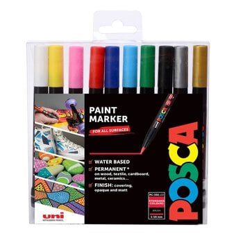 Uni-ball Posca PC-350 Brush Marker Pens 10 Pack