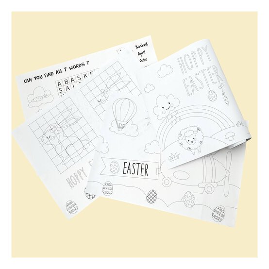 Colour-in Easter Table Placemats 10 Pack image number 1
