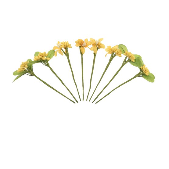 Yellow Floral Picks 8 Pack image number 3