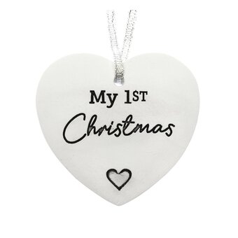 Hanging My 1st Christmas Heart Decoration 7cm