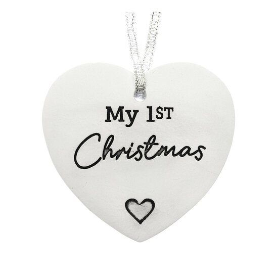 Hanging My 1st Christmas Heart Decoration 7cm image number 2