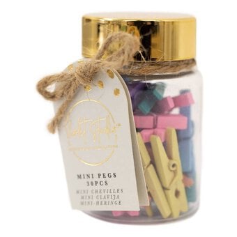 Violet Studio Pastel Mini Pegs Jar 30 Pack
