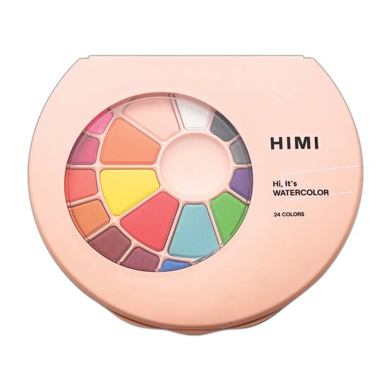 HIMI Pink Solid Watercolour Pan Set 24 Pack image number 1