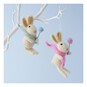 Make Your Own Needle Felted Bunny Decorations Kit 2 Pack image number 1