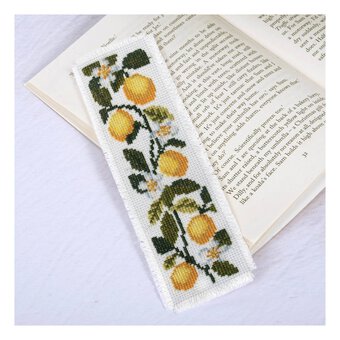 Trimits Lemon Cross Stitch Bookmark Kit