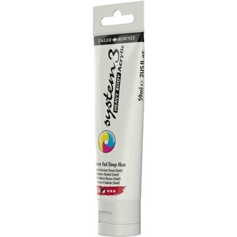 Daler-Rowney System3 Cadmium Red Deep Hue Heavy Body Acrylic 59ml image number 3